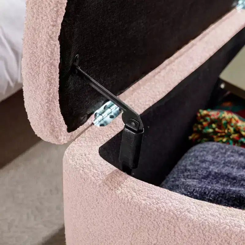 Banc de rangement moderne de 39 po avec revêtement en fausse fourrure, banc d'entrée avec pieds dorés, bout de lit, pouf pour salon, chambre à coucher