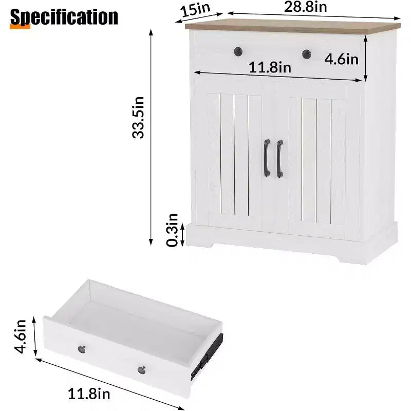 Meuble de rangement de cuisine moderne, Petit buffet de rangement, Buffet de style ferme, Buffet bas pour cuisine, salon, salle de bain