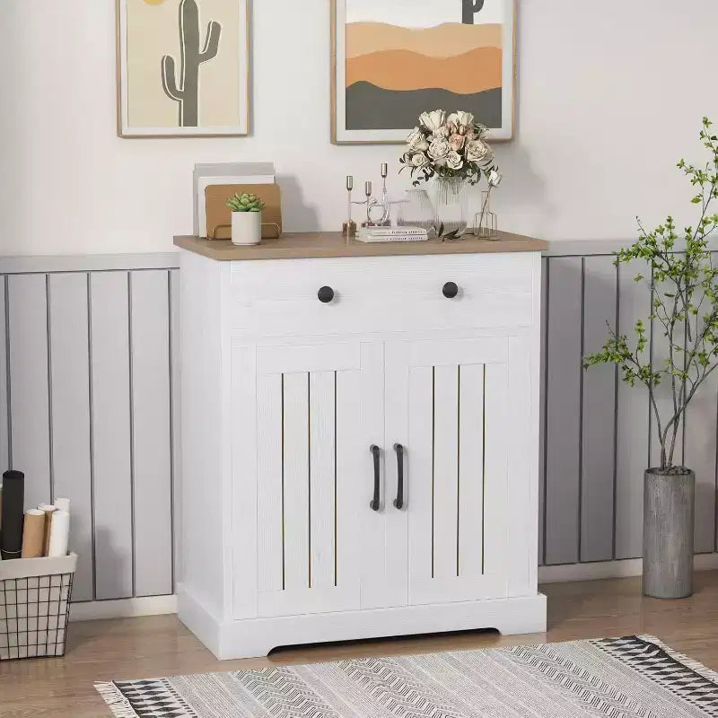 Meuble de rangement de cuisine moderne, Petit buffet de rangement, Buffet de style ferme, Buffet bas pour cuisine, salon, salle de bain