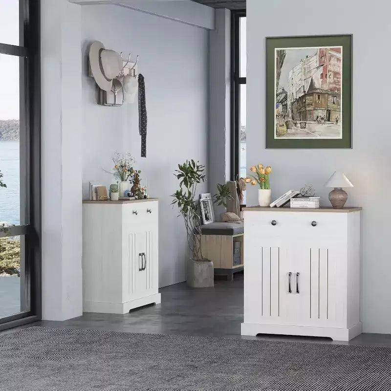 Meuble de rangement de cuisine moderne, Petit buffet de rangement, Buffet de style ferme, Buffet bas pour cuisine, salon, salle de bain