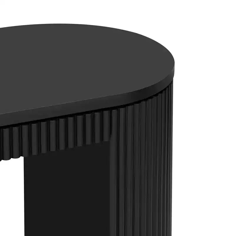 Console d'entrée incurvée moderneTable console avec design unique à rayures verticales, table de couloir étroite pour salon, bureau, entrée