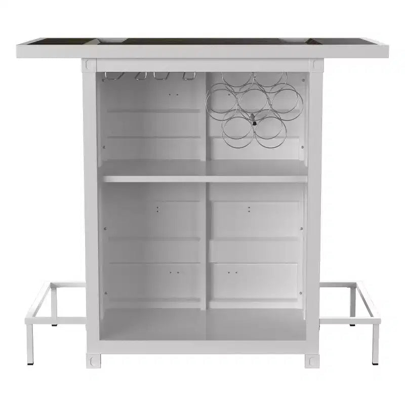 Table de bar Locust avec bande LED sept couleurs à l'intérieur et à l'extérieur blanc