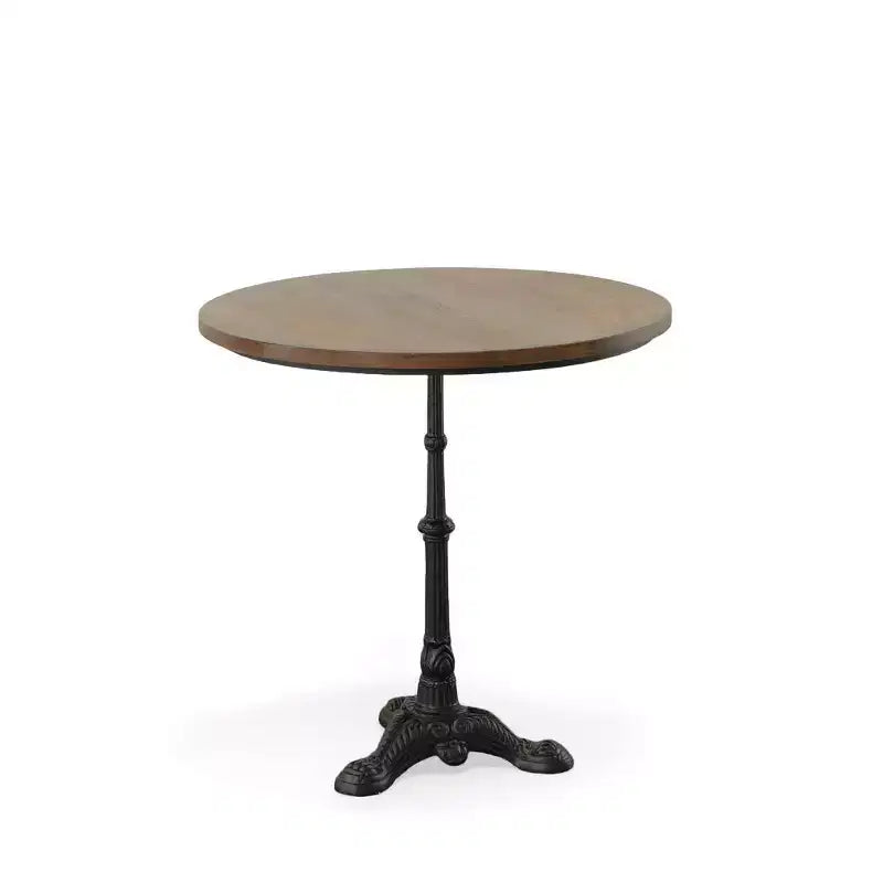 Table de salle à manger Mila avec piétement cylindrique marron/noir