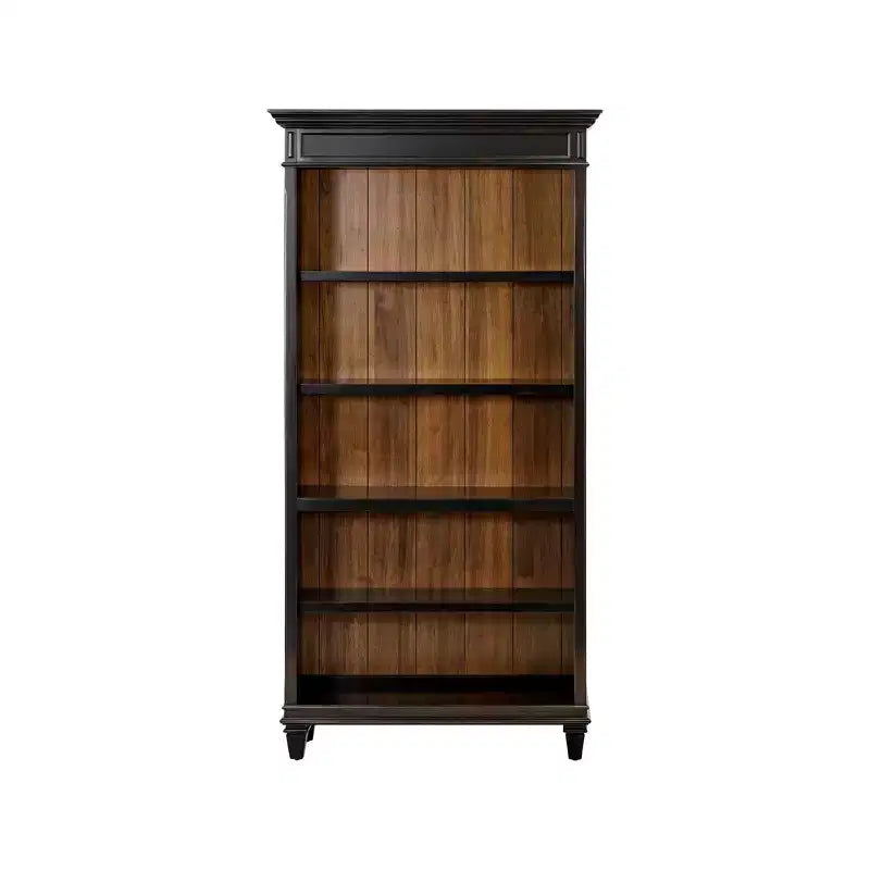 Bibliothèque ouverte Hartford 78" arche brun, 5 étagères en bois