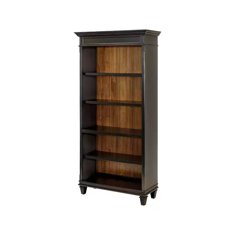 Bibliothèque ouverte Hartford 78" arche brun, 5 étagères en bois