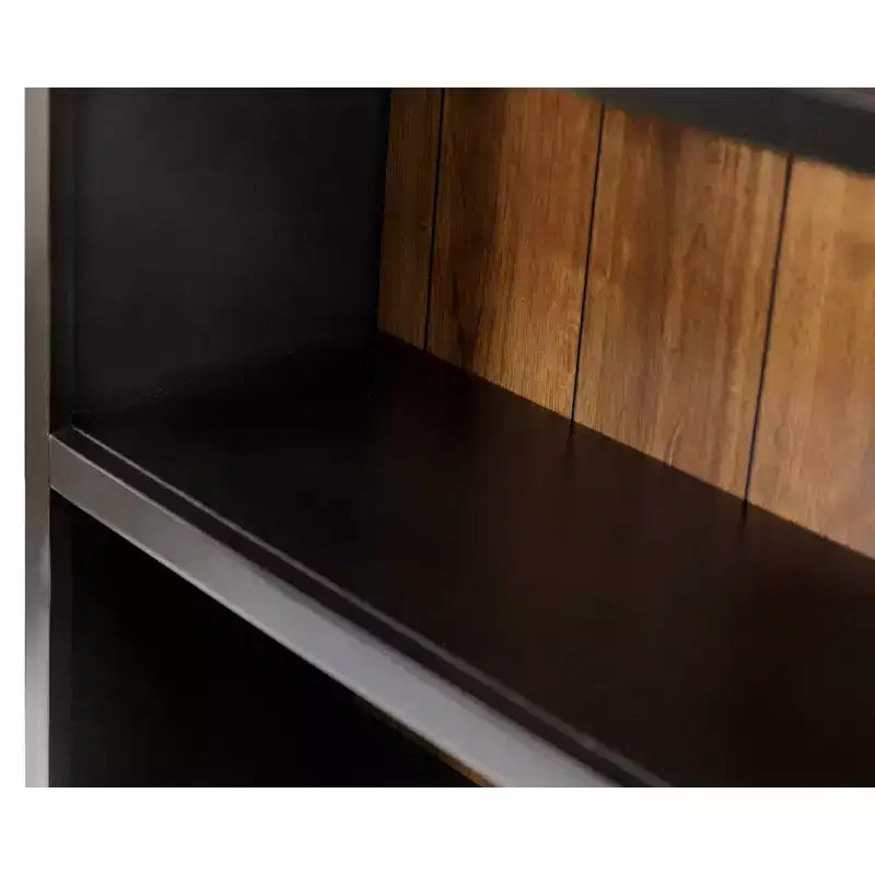 Bibliothèque ouverte Hartford 78" arche brun, 5 étagères en bois