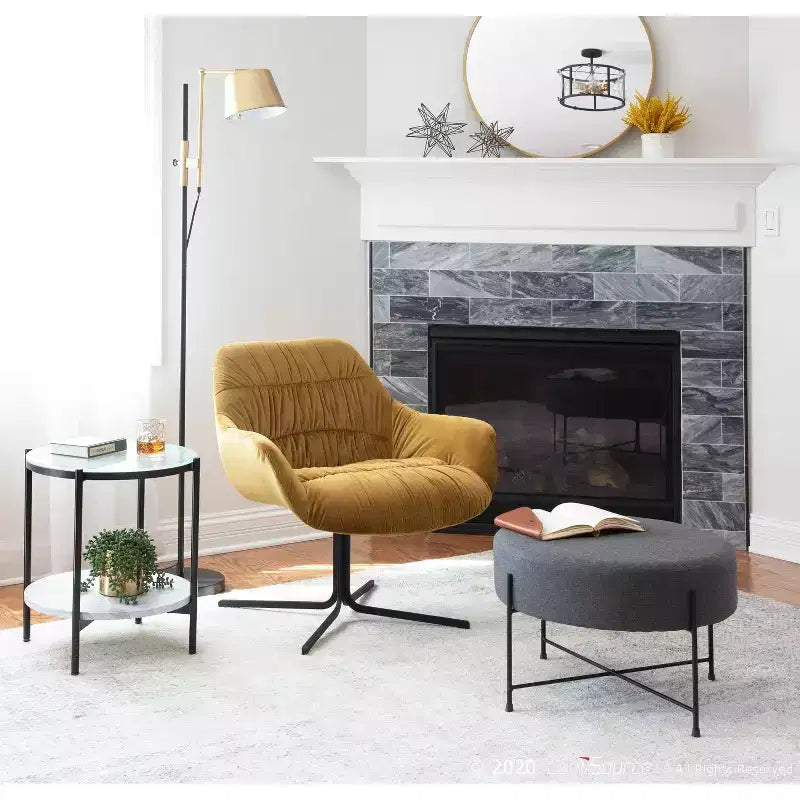 Fauteuil rembourré contemporain Wayne