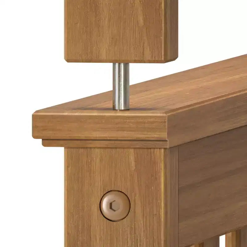 Lit superposé double pour enfants, lit plateforme en bois massif, pas besoin de sommier tapissier