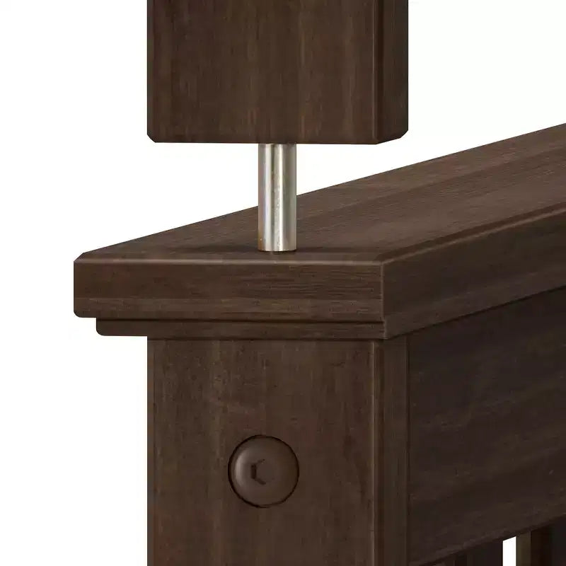 Lit superposé double pour enfants, lit plateforme en bois massif, pas besoin de sommier tapissier