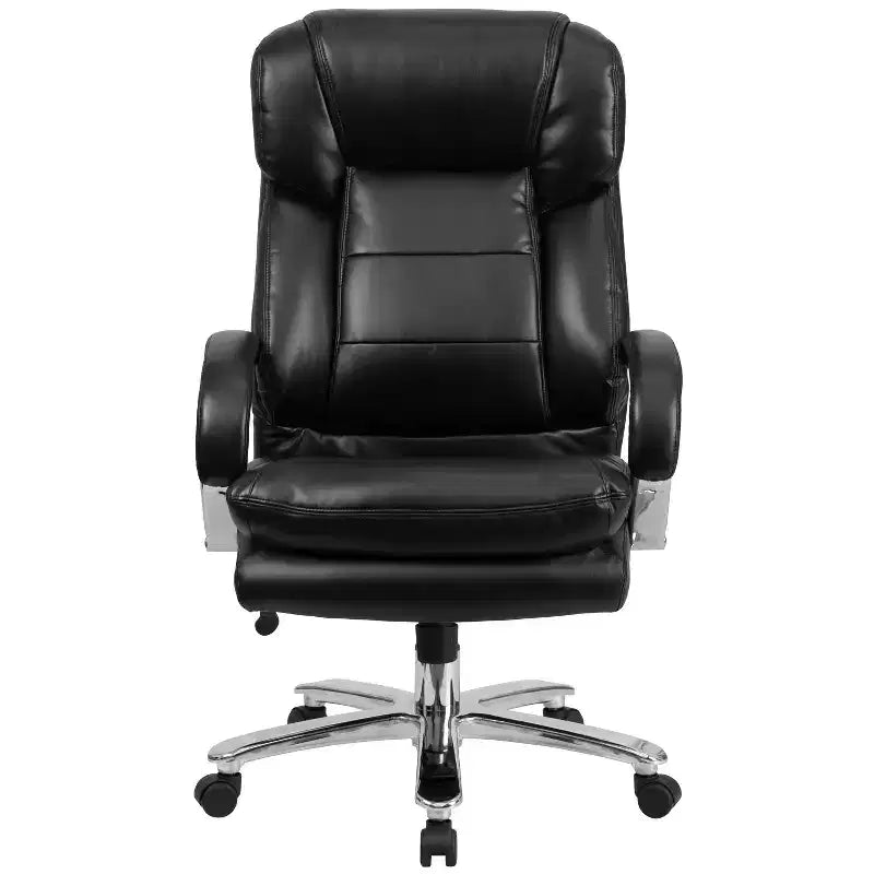 Chaise de bureau ergonomique pivotante de direction à usage intensif 24h/24, 7j/7, grande taille, capacité 227 kg, avec accoudoirs fixes, série 24/7