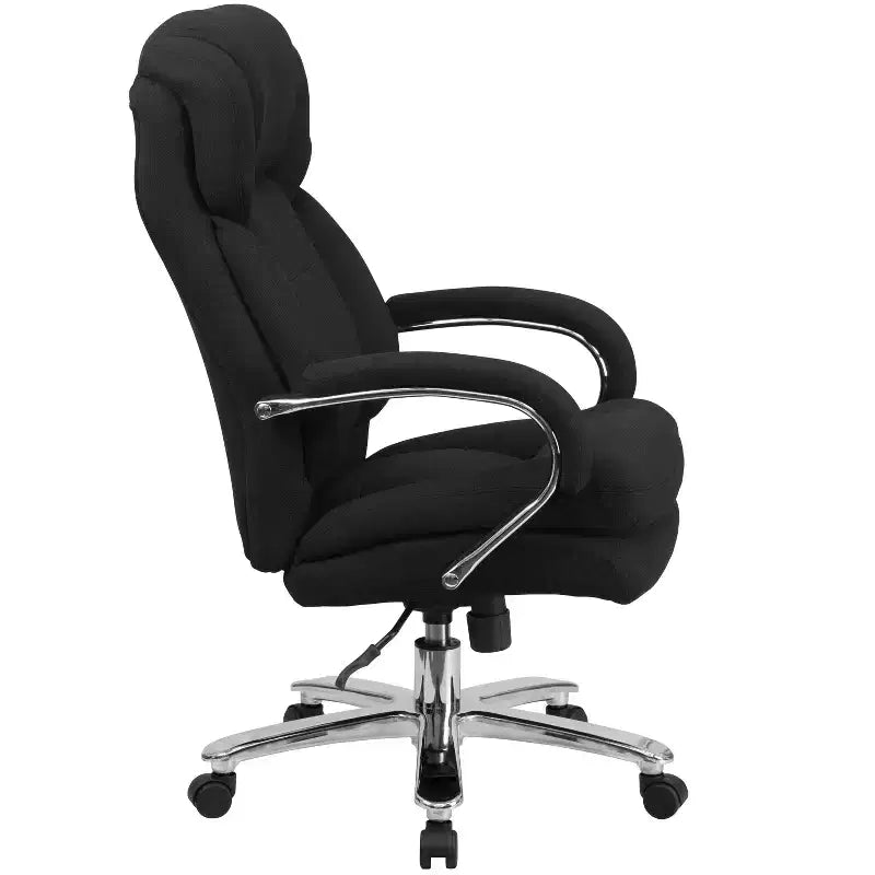 Chaise de bureau ergonomique pivotante de direction à usage intensif 24h/24, 7j/7, grande taille, capacité 227 kg, avec accoudoirs fixes, série 24/7