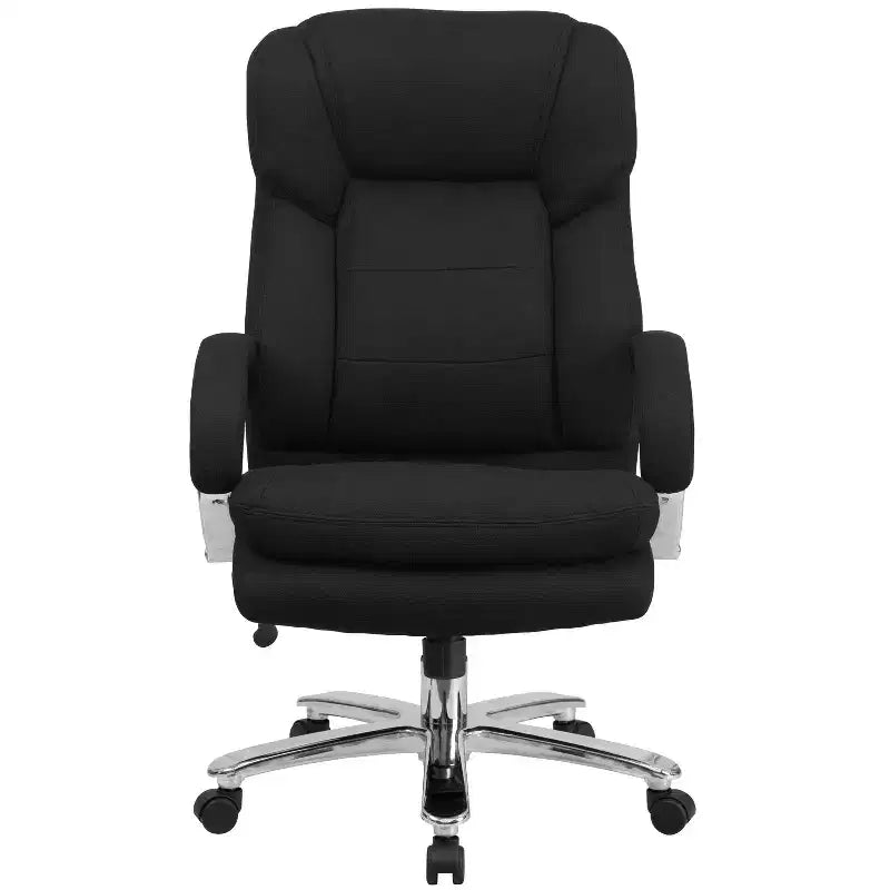 Chaise de bureau ergonomique pivotante de direction à usage intensif 24h/24, 7j/7, grande taille, capacité 227 kg, avec accoudoirs fixes, série 24/7