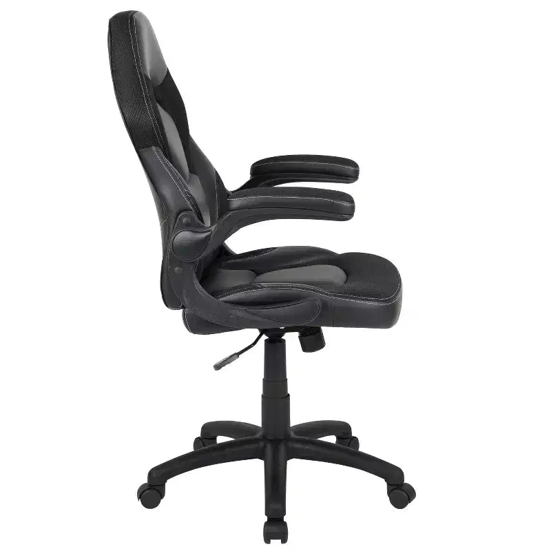 Chaise de bureau de jeu X10 Racing Fauteuil ergonomique réglable pour ordinateur PC avec accoudoirs relevables