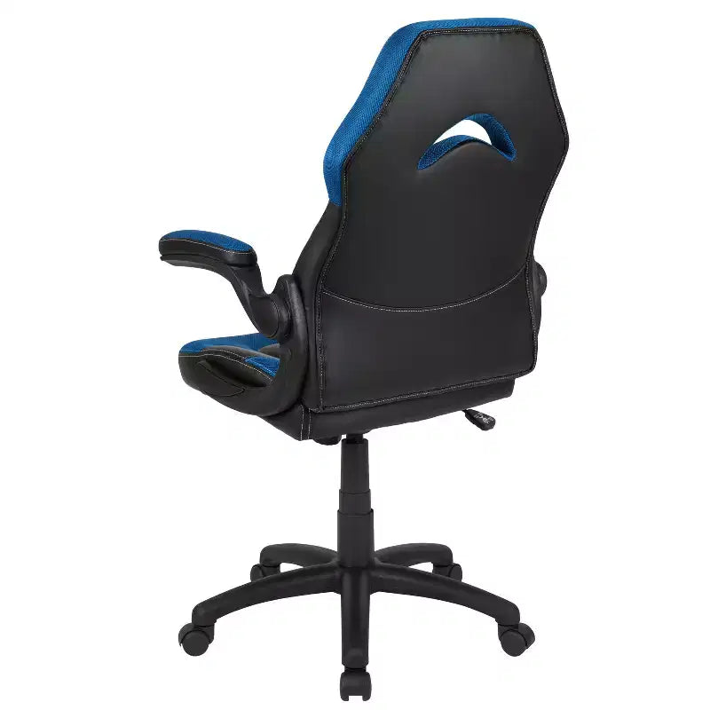 Chaise de bureau de jeu X10 Racing Fauteuil ergonomique réglable pour ordinateur PC avec accoudoirs relevables