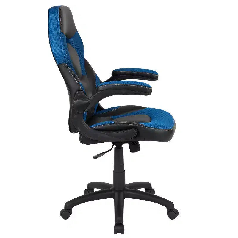 Chaise de bureau de jeu X10 Racing Fauteuil ergonomique réglable pour ordinateur PC avec accoudoirs relevables