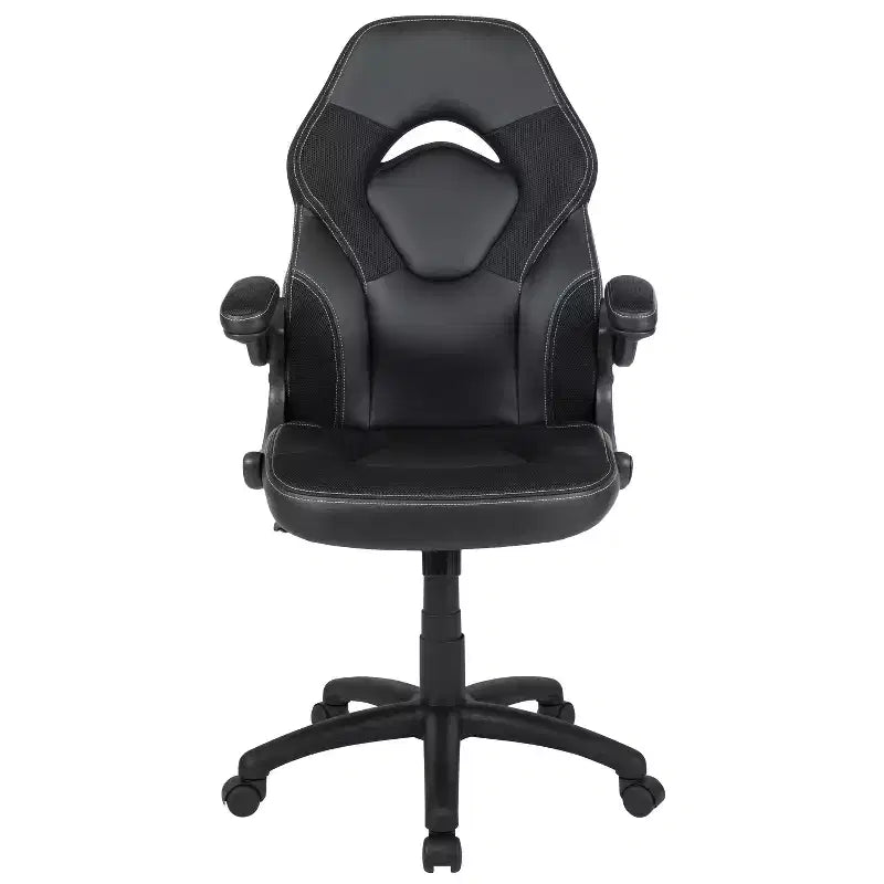 Chaise de bureau de jeu X10 Racing Fauteuil ergonomique réglable pour ordinateur PC avec accoudoirs relevables