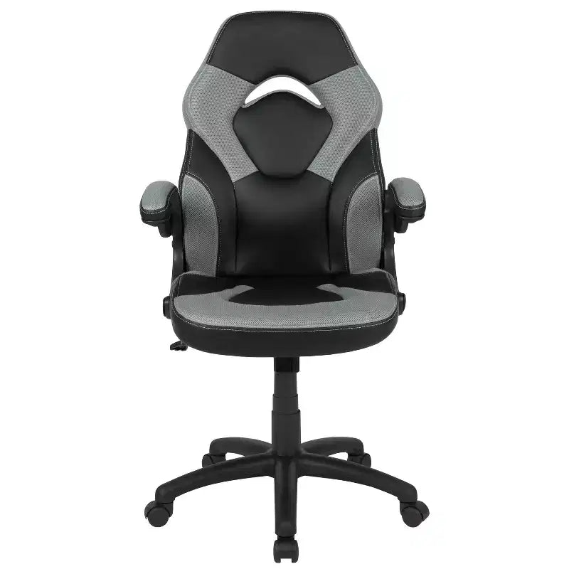 Chaise de bureau de jeu X10 Racing Fauteuil ergonomique réglable pour ordinateur PC avec accoudoirs relevables
