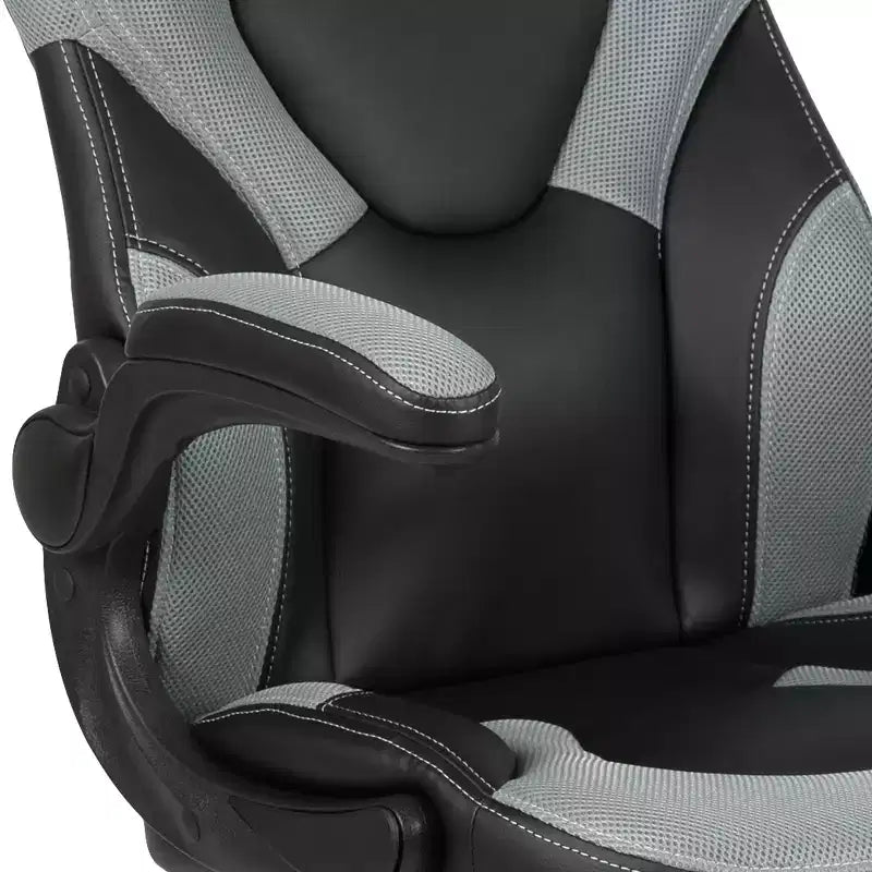 Chaise de bureau de jeu X10 Racing Fauteuil ergonomique réglable pour ordinateur PC avec accoudoirs relevables