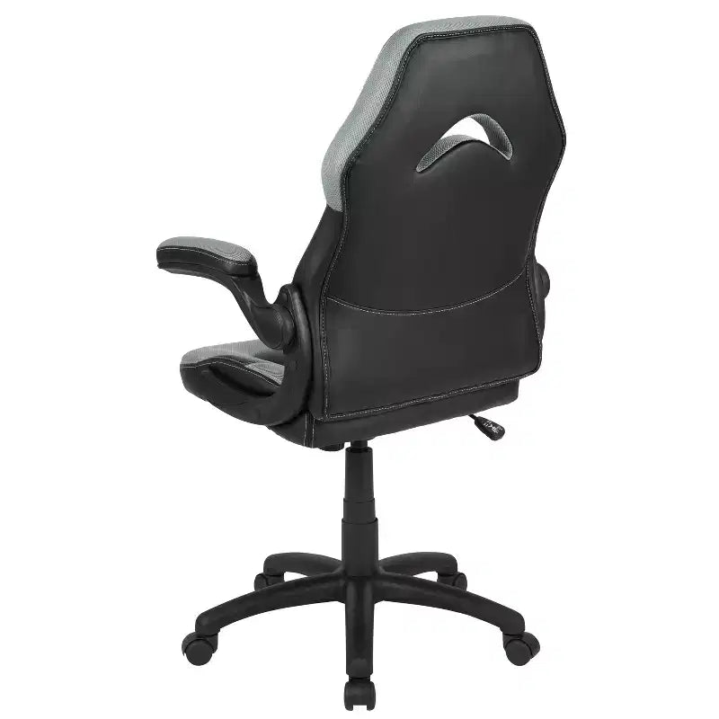Chaise de bureau de jeu X10 Racing Fauteuil ergonomique réglable pour ordinateur PC avec accoudoirs relevables