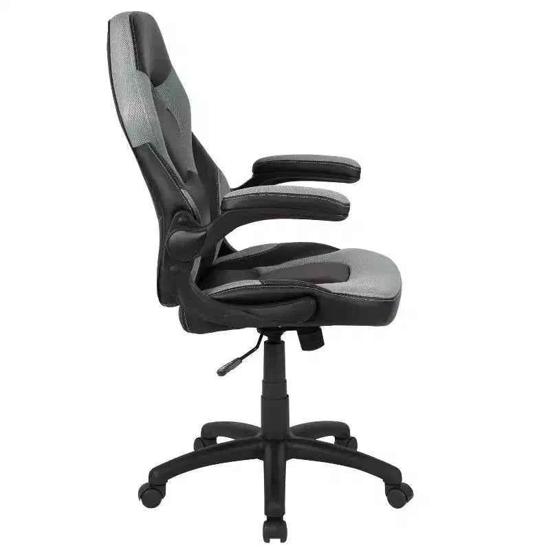 Chaise de bureau de jeu X10 Racing Fauteuil ergonomique réglable pour ordinateur PC avec accoudoirs relevables