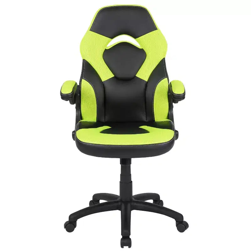 Chaise de bureau de jeu X10 Racing Fauteuil ergonomique réglable pour ordinateur PC avec accoudoirs relevables