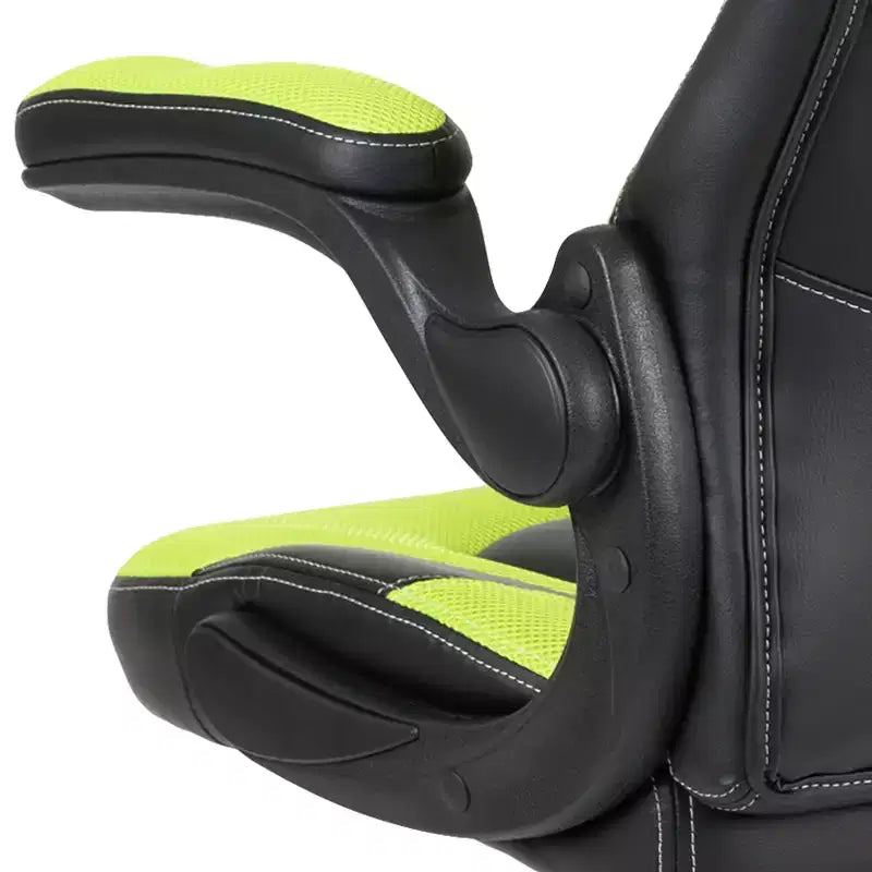 Chaise de bureau de jeu X10 Racing Fauteuil ergonomique réglable pour ordinateur PC avec accoudoirs relevables