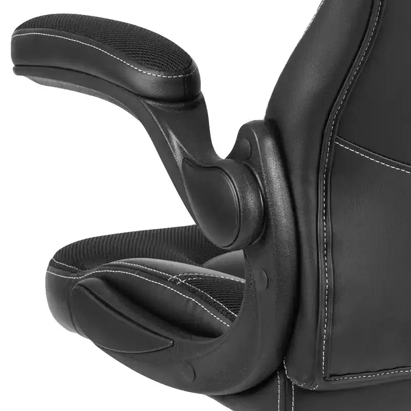 Chaise de bureau de jeu X10 Racing Fauteuil ergonomique réglable pour ordinateur PC avec accoudoirs relevables