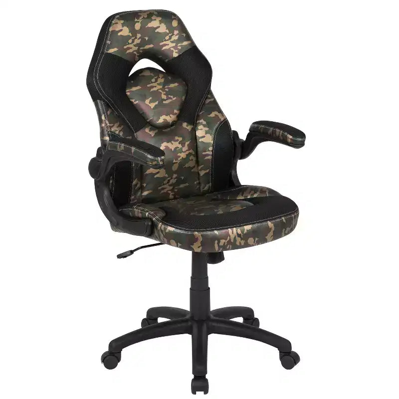 Chaise de bureau de jeu X10 Racing Fauteuil ergonomique réglable pour ordinateur PC avec accoudoirs relevables