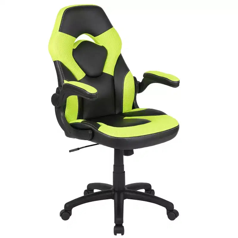 Chaise de bureau de jeu X10 Racing Fauteuil ergonomique réglable pour ordinateur PC avec accoudoirs relevables