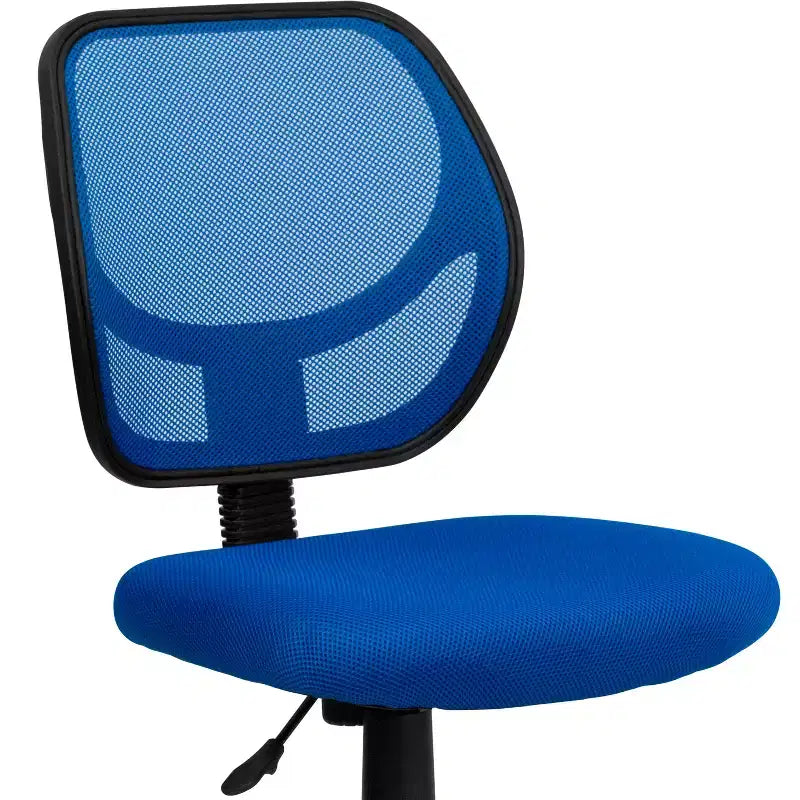 Fauteuil de bureau pivotant à dossier bas en maille avec dossier carré incurvé