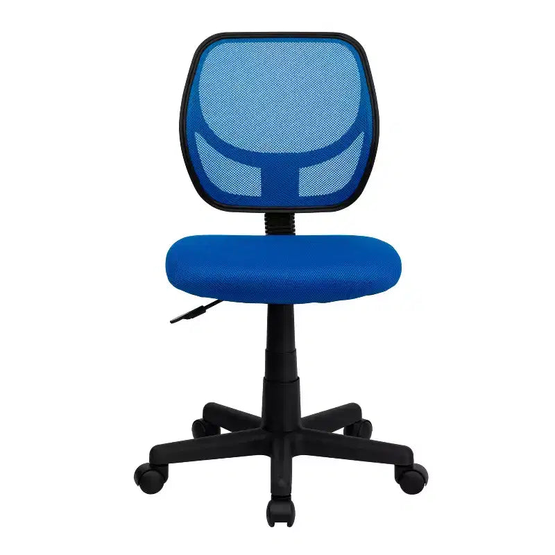 Fauteuil de bureau pivotant à dossier bas en maille avec dossier carré incurvé