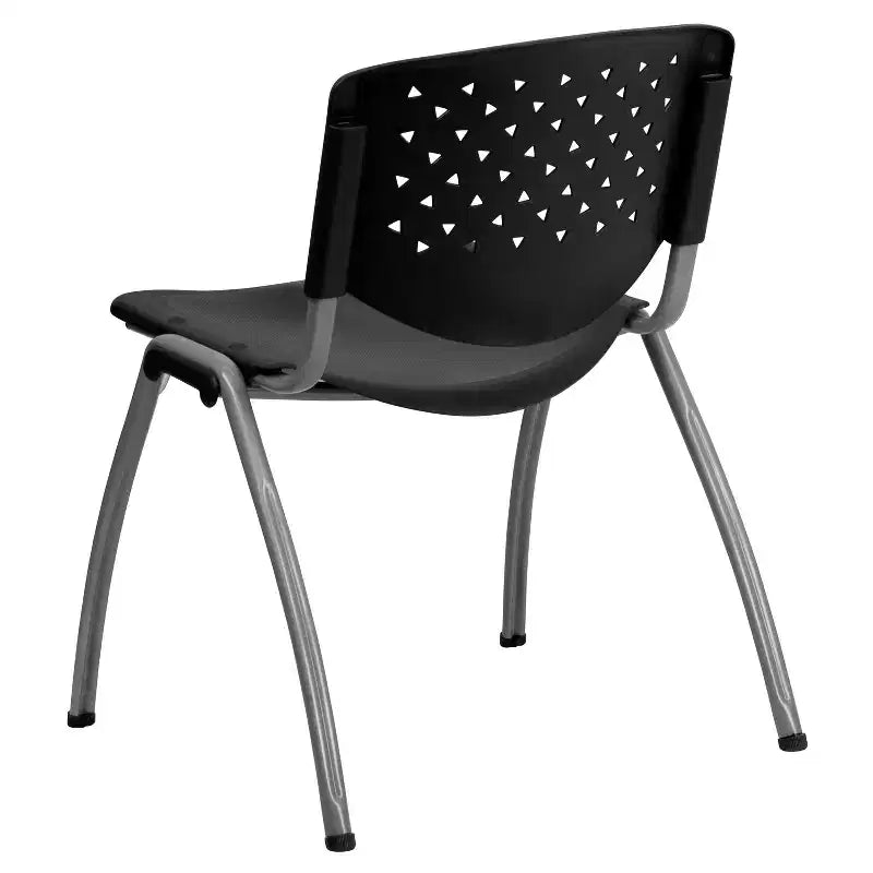 Chaise empilable en plastique de la série 880 avec cadre thermolaqué et capacité de 400 kg