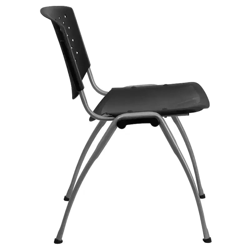 Chaise empilable en plastique de la série 880 avec cadre thermolaqué et capacité de 400 kg