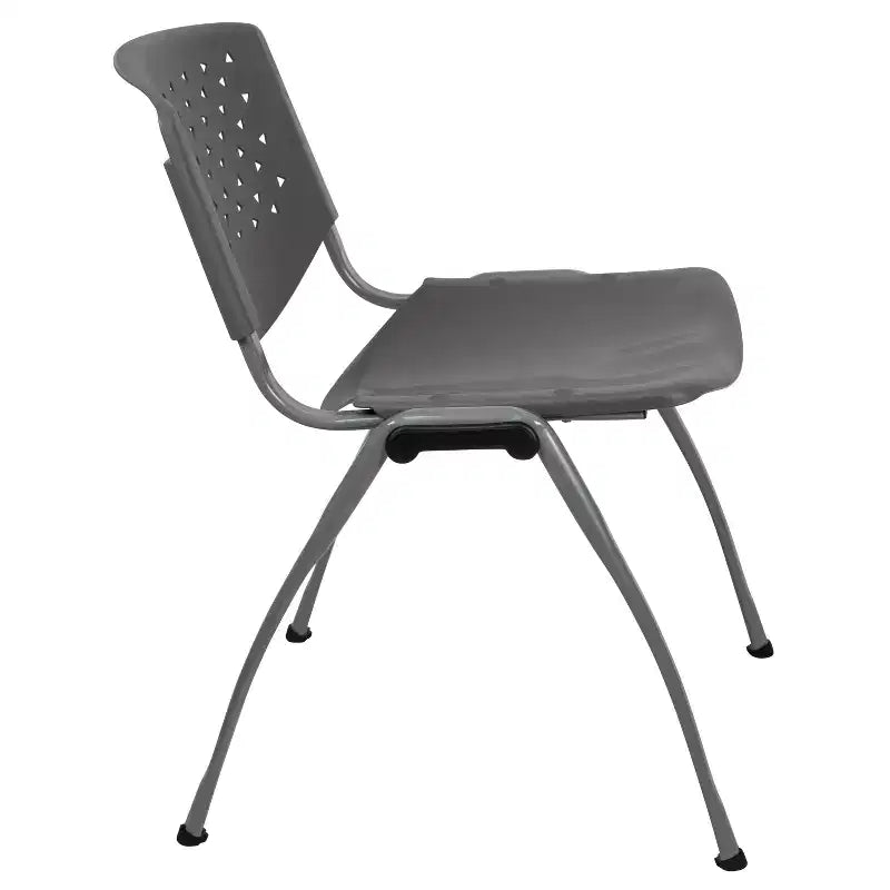 Chaise empilable en plastique de la série 880 avec cadre thermolaqué et capacité de 400 kg