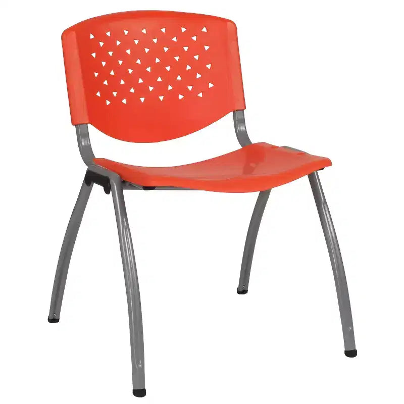 Chaise empilable en plastique de la série 880 avec cadre thermolaqué et capacité de 400 kg