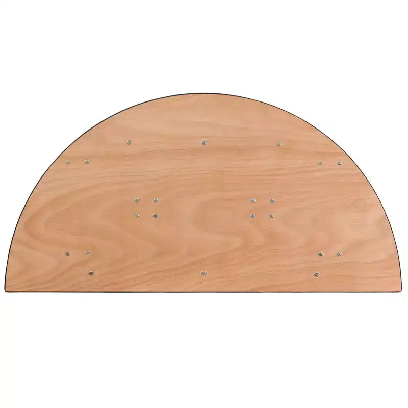 Table de banquet pliante en bois demi-ronde de 4 pieds pour événements et traiteur