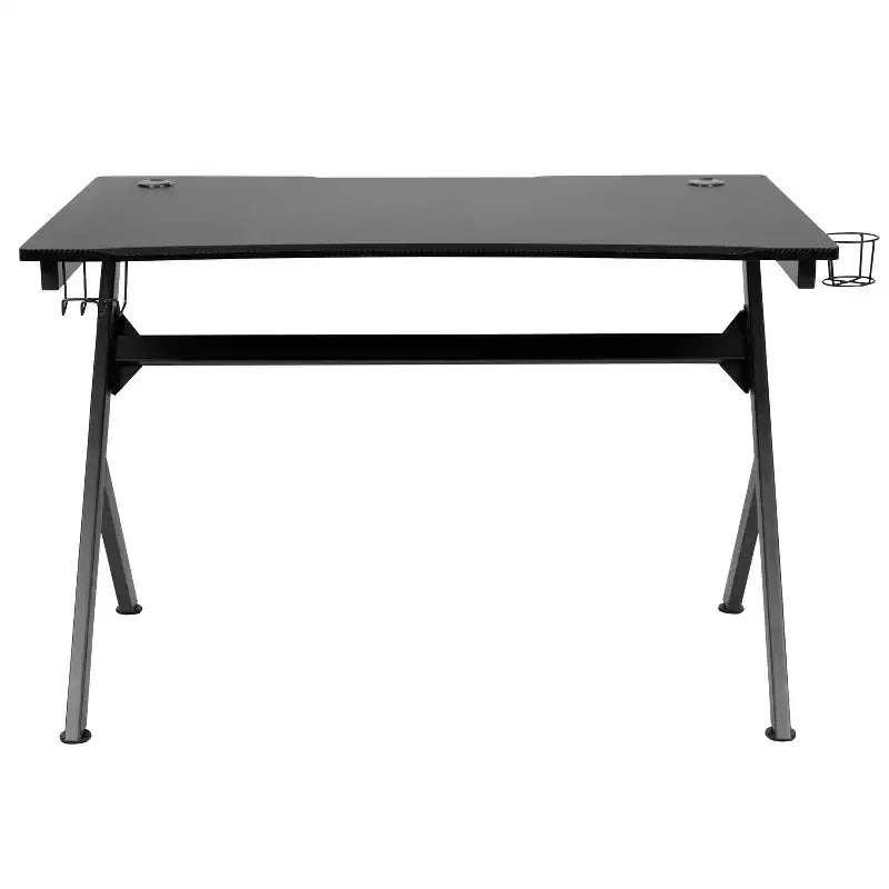 Bureau de Gamer 45,25 x 29 Table d'ordinateur Poste de travail pour joueur avec support de casque et 2 trous de gestion des câbles