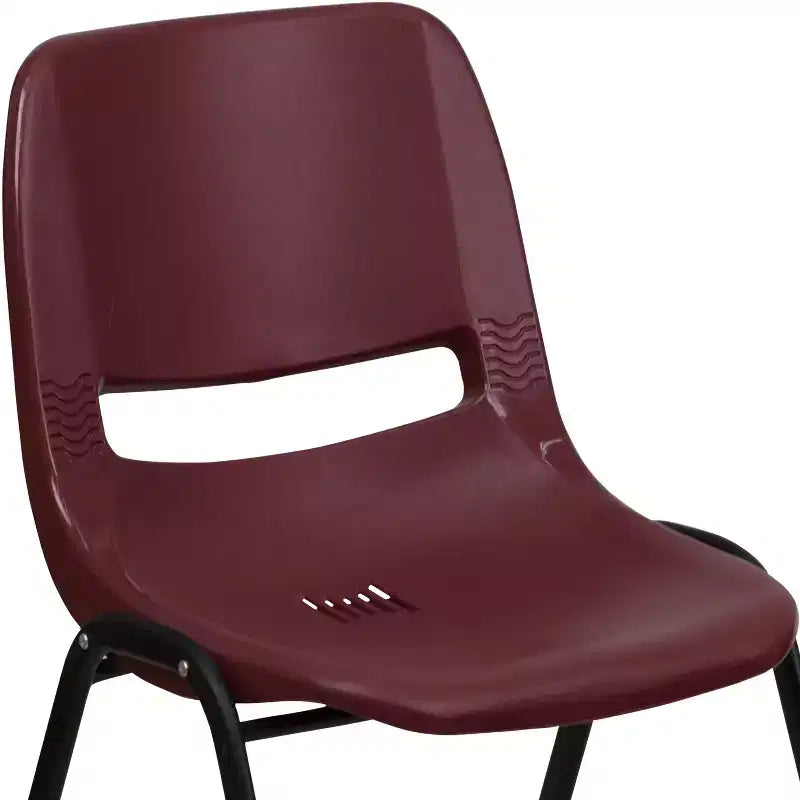 Chaise de salle de classe empilable ergonomique avec coque pour étudiant, chaise d'appoint de bureau