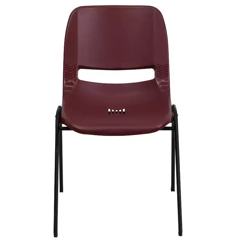 Chaise de salle de classe empilable ergonomique avec coque pour étudiant, chaise d'appoint de bureau