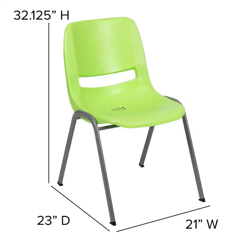 Chaise de salle de classe empilable ergonomique avec coque pour étudiant, chaise d'appoint de bureau