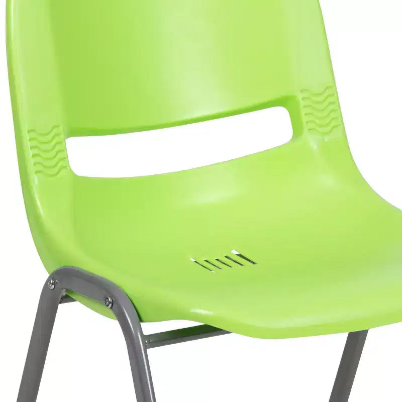 Chaise de salle de classe empilable ergonomique avec coque pour étudiant, chaise d'appoint de bureau