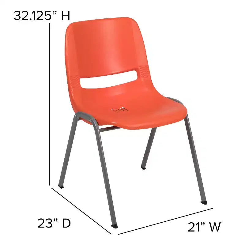 Chaise de salle de classe empilable ergonomique avec coque pour étudiant, chaise d'appoint de bureau