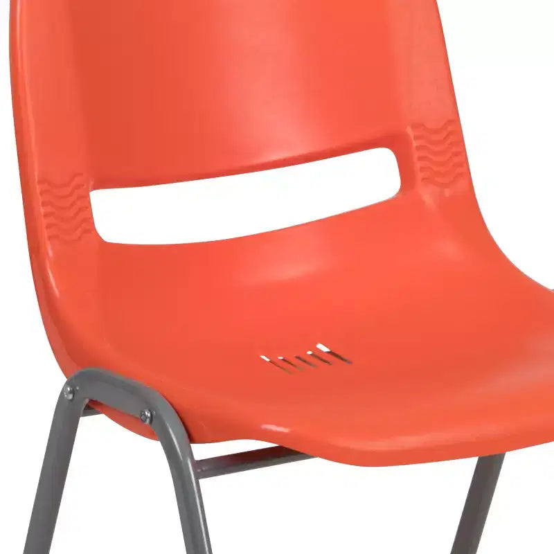 Chaise de salle de classe empilable ergonomique avec coque pour étudiant, chaise d'appoint de bureau