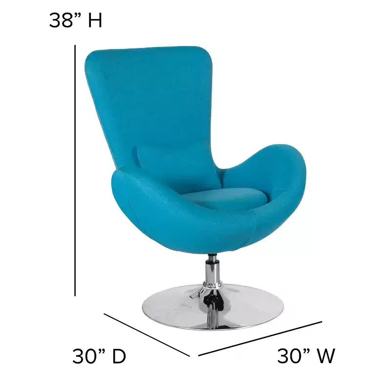 Fauteuil de réception pivotant avec coussin de dossier