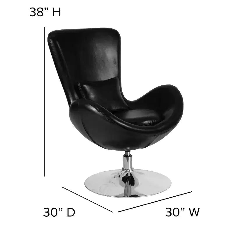 Fauteuil de réception pivotant avec coussin de dossier