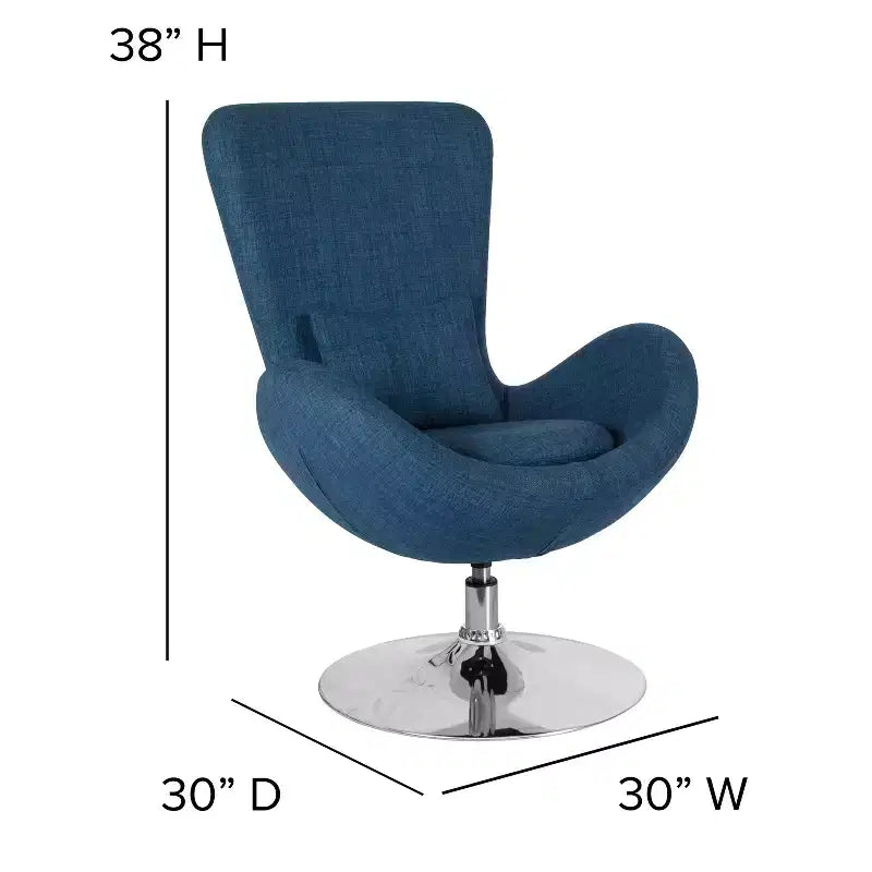 Fauteuil de réception pivotant avec coussin de dossier