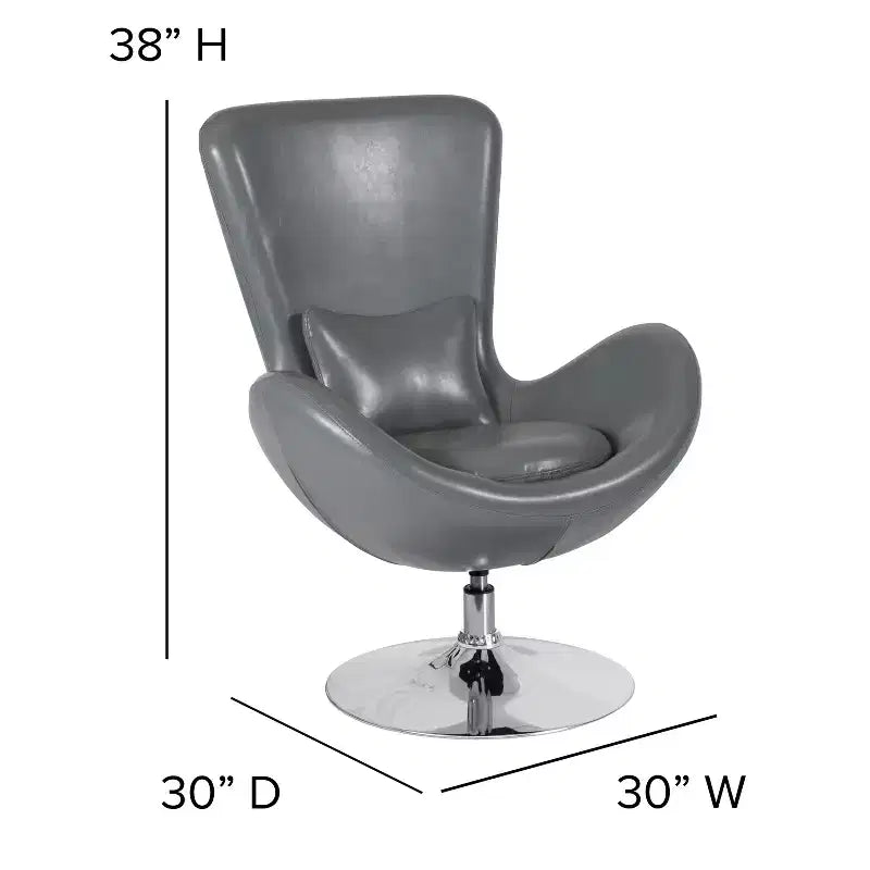 Fauteuil de réception pivotant avec coussin de dossier