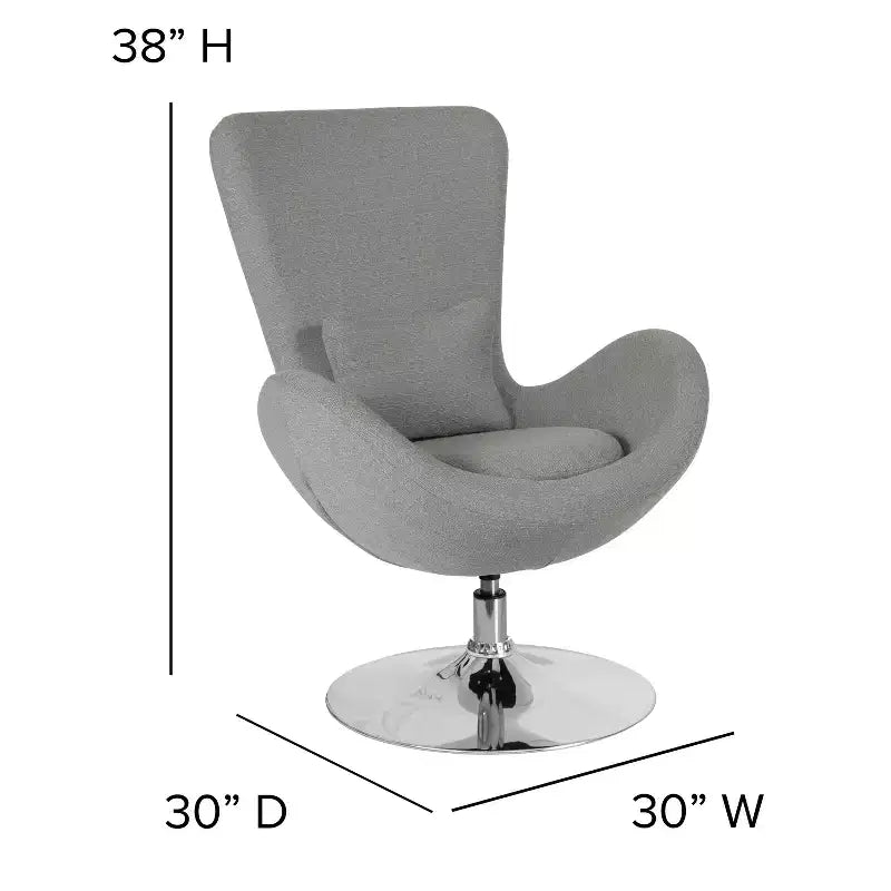 Fauteuil de réception pivotant avec coussin de dossier