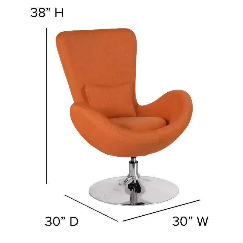 Fauteuil de réception pivotant avec coussin de dossier
