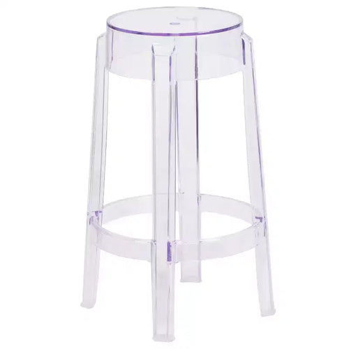 Emma and Oliver 25.75H Transparent Counter Height Stool
